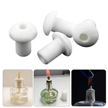 Упаковка из 30 керамических держателей фитилей для масляной лампы, удобные фарфоровые спиртовые подставки для фитилей, практичные аксессуары для фитилей