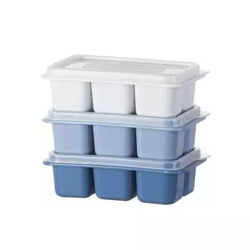 Упаковка из 3 формочек для кубиков льда с крышкой, герметичная, с 6 решетками, для холодильника, самодельная форма для глазури, многоразовые принадлежности для кухни