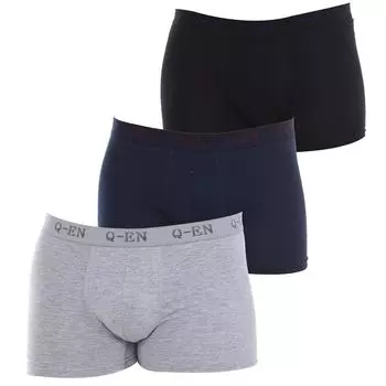 Упаковка из 3 хлопковых стрейч-боксеров для мужчин Q-EN501 L разноцветный