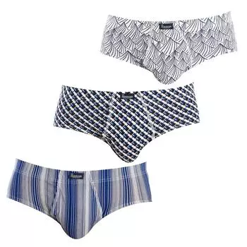 Упаковка из 3 мужских трусов Essential Print с вырезом A0090 M разноцветный