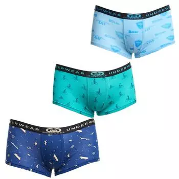 Упаковка из 3 трусов-боксеров из дышащей ткани с анатомическим кроем спереди LPG1010 для мальчиков 4 AOS разноцветный