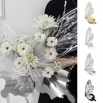 Упаковка из 40 листов упаковочной бумаги с рисунком бабочек, стильная упаковочная бумага для цветов, свадеб, дней рождения, вечеринок D