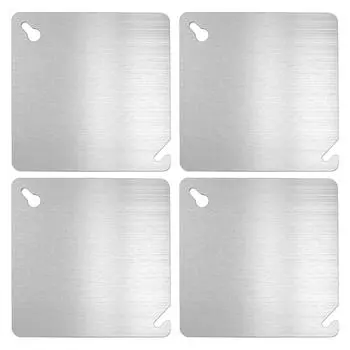 Упаковка из 4 квадратных крышек для электрических коробок из оцинкованной стали, 4 дюйма, плоская пустая панель, простая установка для распределительных коробок