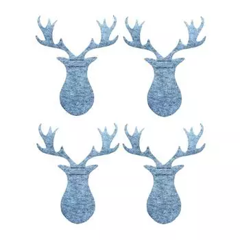 Упаковка из 4 рождественских держателей для столовых приборов, сумка для украшения праздничного стола, столовые приборы для кафе, конфеты, рождественские подарки, мешочек для печенья