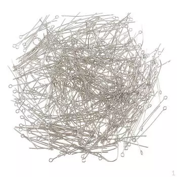 Упаковка из 500 шт., шпильки для глаз, иглы для изготовления ювелирных изделий, ожерелья, сережек, рукоделие, 40 мм