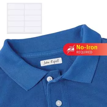 Упаковка из 50 этикеток для одежды, не требующих глажки, рукописные этикетки для одежды из ткани, пригодные для стирки, наклейки для организации одежды L