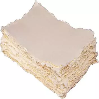 Упаковка из 50 листов акварельной бумаги плотностью 150 г/м, бумага ручной работы из натурального хлопка с неровными краями