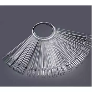 Упаковка из 50 насадок для дизайна ногтей Кольцевые палочки Прозрачные цветные карточки для демонстрации лака для ногтей Кольцевые палочки Упражнения для маникюрного салона Дисплей Типсы для ногтей 13x10x2cm