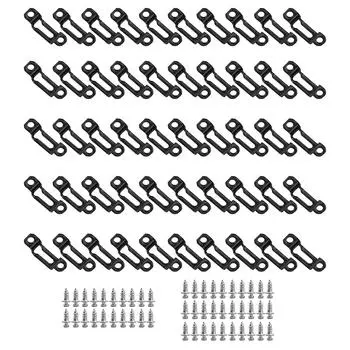 Упаковка из 50 скрытых крепежных элементов, соединительных аксессуаров для сборки мебели с прочной конструкцией из холоднокатаной стали A