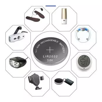 Упаковка из 5/10/15/20/25/30 шт. аккумуляторных батареек таблеточного типа 3,6 В 40 мАч LIR2032 LIR 2032 плоские батарейки для удаленных устройств 5