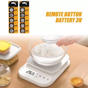 Упаковка из 5/10 батареек-таблеток CR2032 3 В литиевая батарейка-таблетка для автомобильного пульта дистанционного управления и электроники A