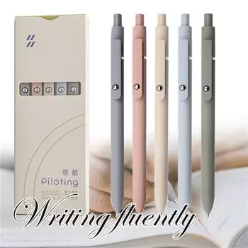 Упаковка из 5 гелевых ручек. Быстросохнущая чернильная ручка. Один выдвижной шарик. Один чернильный наконечник. Плавное письмо для школьного офиса.