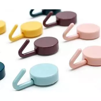 Упаковка из 5 самоклеящихся настенных крючков — не требуется сверлить, идеально подходит для курток, ключей, полотенец и универсального хранения в ванной и на кухне 5PCS разноцветный