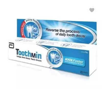 Упаковка из 5 шт. Зубная паста Abbott Toothmin, крем против кариеса, 70 г