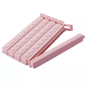 Упаковка из 5 штук, зажимы для закусок, запечатывающие защелки, полипропиленовый пластик, влагостойкий уплотнитель, зажимы для десертных пакетов для хлопьев и орехов, аксессуары розовый