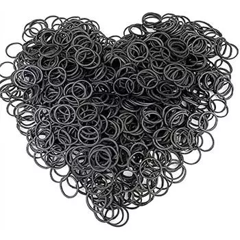 Упаковка из 600 шт. Черные мини-эластичные резинки Мягкие резинки черные для детских волос Свадебная прическа 16x13x1cm