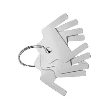 Упаковка из 6 ключей для диспенсеров в туалетных комнатах, прочная нержавеющая сталь, коммерческое качество, с брелоками для профессионалов по обслуживанию