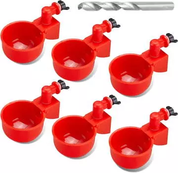 Упаковка из 6 пластиковых поилок для кур 6