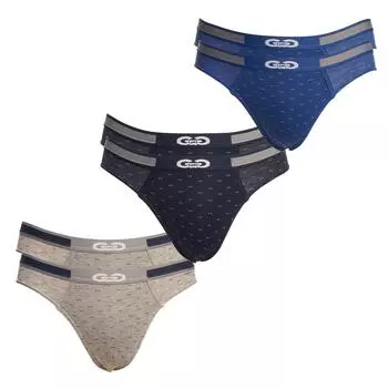 Упаковка из 6 трусов из дышащей ткани с анатомическим кроем спереди LP1004 для мальчиков 6 AOS разноцветный