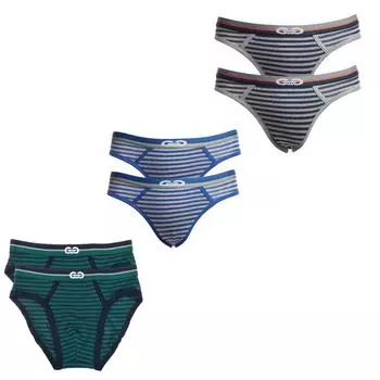 Упаковка из 6 трусов из дышащей ткани с анатомическим кроем спереди LP1002 для мальчиков 6 AOS разноцветный