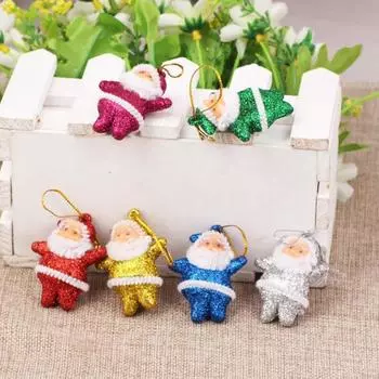 Упаковка из 6 винтажных елочных украшений в стиле Санты 1970-х годов, новые запечатанные 6Pcs