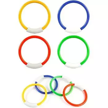 Упаковка из 8 колец для дайвинга, подводные кольца для бассейна, диаметр 14 см 14*14cm,8Pcs разноцветный