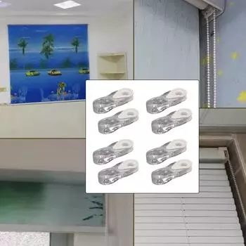 Упаковка из 8 ручек для жалюзи, прозрачная пластиковая подвеска с бусиной для рулонных штор и штор