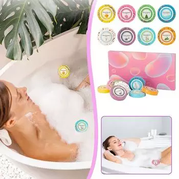 Упаковка из 8 таблеток для душа с различными ароматами и натуральными отдушками One Size красный