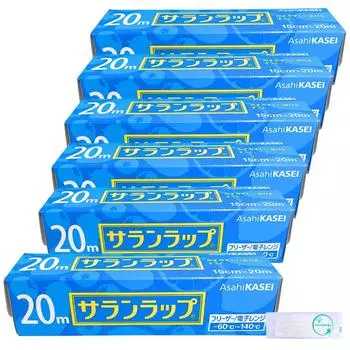 Упаковка из сарана для домашнего использования xx 6 шт., набор Asahi Kasei Home Products (15см 20м) [Официальная деятельность] белый