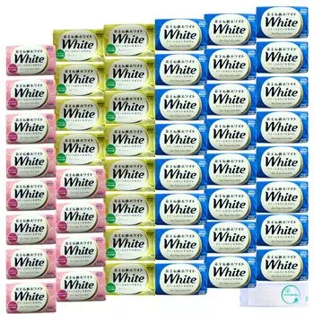 Упаковка Kao White Scented Assorted Bath Size 3 вида 130 г x 48 предметов [Activity Official] белый