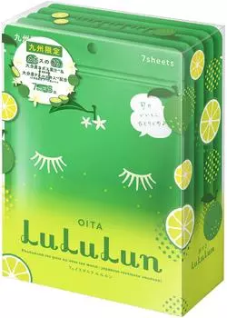 Упаковка масок для лица Lululun Kyushu Lululun 7 штук x 5 пакетов (аромат кабосу)