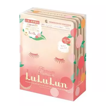 Упаковка масок для лица Lululun Lululun 7 штук x 5 пакетов Yamanashi/Nagano (персиковый аромат)