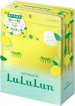 Упаковка масок для лица Lululun Setouchi Lululun 7 штук x 5 пакетов (лимонный аромат)