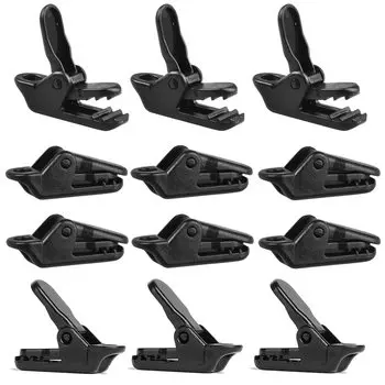 Упаковка палатки для кемпинга, фиксирующая брезентовая палатка, легко устанавливается на открытом воздухе, в форме аллигатора, фиксированная, черная, D.SigiYa, крепкая, маленькая, 12, зажим, пластик, ветрозащитная,