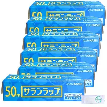 Упаковка Saran Wrap для домашнего использования xx 6 шт., набор Asahi Kasei Home Products (15см 50м) [Официальная деятельность] белый