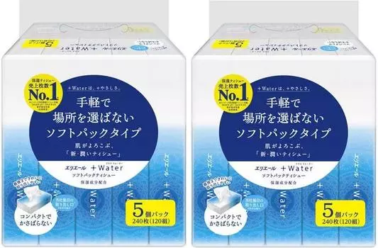 упаковка Сделано в Японии Elleair Plus Water Moisturizing Ingredients 5 шт. [Мягкий тип] [x2 Set]