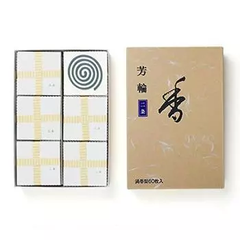 Упаковка Shoeido spiral из 60 благовоний, двухрядная, форма,