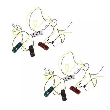 Упаковка светлых расписных машинок для стола