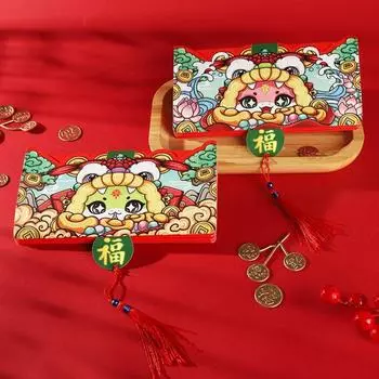 Упаковка своими руками 2025 Новый год Пакет Fodable Красный Карман Складной Красный Конверт Свадьба День Рождения Style 4