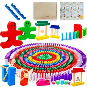 упаковка тщательно отобрана японскими маленькими и логическими костяшками домино 430 шт. Стикер домино опрокидывающийся рождественский подарок на день рождения Дети