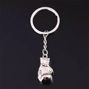 Упаковка Украшения Мужская Сумка Подвески Сумка Боксерские Перчатки Брелки Держатель Ключей Подарок Сувенир серебряный