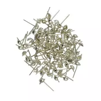 Упаковка в форме полушария из 100 шт. Булавки-гвоздики для сережек для изготовления ювелирных изделий своими руками 12x6 мм