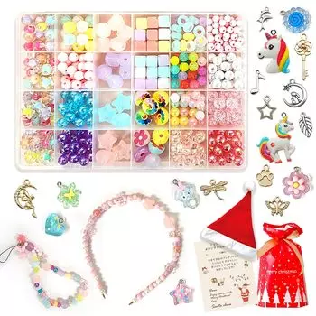 упаковка включена Японский малый бизнес Makin Beads Аксессуары Набор бусин Набор бусин Повязка на голову Подарок на день рождения для девочек 4 лет 5 лет 6 лет