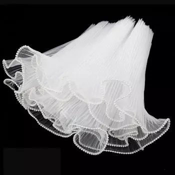 Упаковочная бумага для букетов, сетка для обертывания цветов, 4,37 ярда, сморщенная, декоративная белый