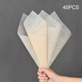 Упаковочная бумага для цветов, полупрозрачная молочно-хлопковая подкладочная бумага для флориста, упаковочная бумага для свадебного букета, мягкая красочная декоративная бумага бежевый