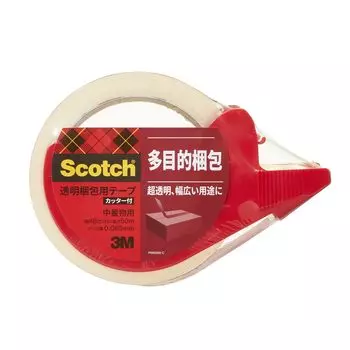 Упаковочная лента 3M Scotch Gum Tape для средних и легких грузов 48 мм x 50 м с резаком 313D 1PN