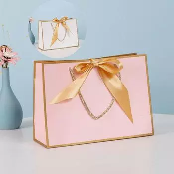 Упаковочная сумка, роскошные подарочные пакеты, костюм для свадебной вечеринки, бумажный мешок с украшениями, сумка с ручками Small