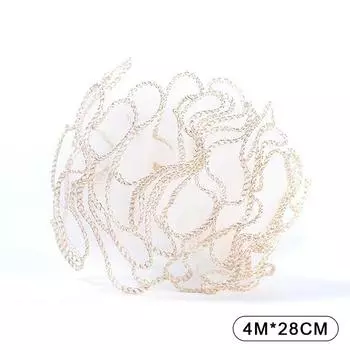 Упаковочные материалы 28X400 см Цветочная упаковочная бумага Перламутровая волна Пряжа Кружевная сетка Флористический букет Подарок на День святого Валентина A6