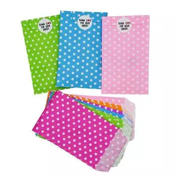 Упаковочные материалы Детские пакеты на день рождения Круглые точки Дом и сад X137 A17-30pcs-8x15cm