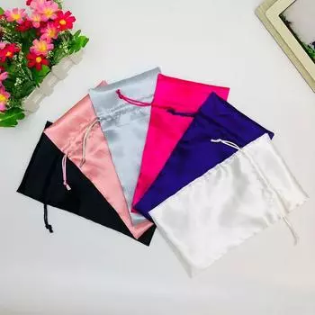 Упаковочные пакеты Аксессуары Противопыльный чехол для парика Шелковый мешочек для парика Инструменты для упаковки париков Атласные пакеты для хранения 1